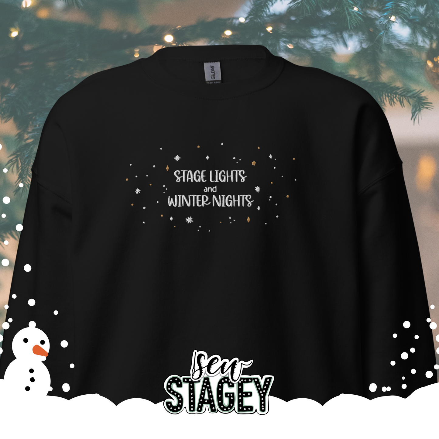 Stage Lights and Winter Nights Christmas Jumper